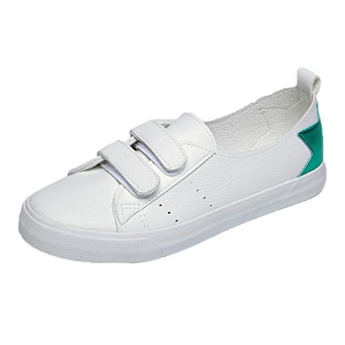 WuyiM® Women's Flats Women Spring Summer Fashion Flat Canvas Shoes Casual Boat Office Shoes White Board Shoes (Green, 5) - Thumbnail 7