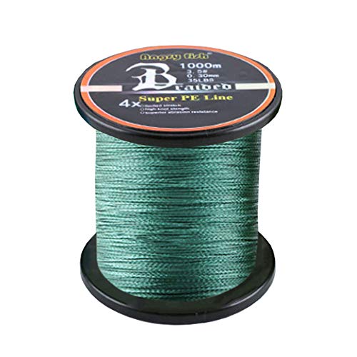 LSHEL Geflochtene Angelschnur 4fach 1000m PE Super Starke Geflochtene Schnüre
