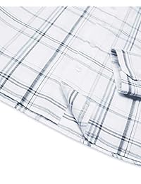 Camisa a cuadros de manga larga con cuello redondo y manga larga nunca ajustada de Van Heusen para hombre