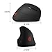 VELOCIFIRE Wireless Vertical Ergonomic Mouse, USB 2.4G, 3 Adjustable DPI Levels 800/1200/1600 and Side Controls(Black)