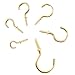 120Pcs 6 Sizes Metal Screw-in Ceiling Hooks Kit, Gold Self-Tapping Cup Hooks for Home/Workplace/Office (Q-Screw)
