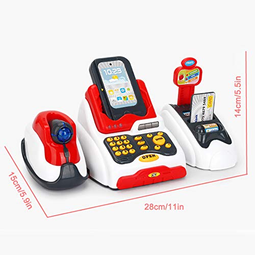 Ahagut Kasse Kinder Spielzeug Kaufladen Kaufmannsladen Zubehör Rollenspiel Kinderkasse Registrierkasse Kreditkartenleser… – Bild 4