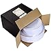 102 Pieces Rose Gold Plastic Plates, White Party Plates, Premium Disposable Wedding Plates Includes: 51 Dinner Plates 10.25 Inch and 51 Salad/Dessert Plates 7.5 Inch
