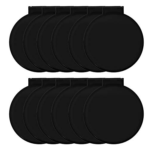Round Mirror, Set of 12, Black - Thumbnail 2