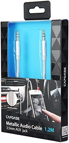 CAPDASE Cable Silver Auxiliary Audio Cable 1.2M for Headphones, iPhone, iPod &amp; More
