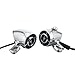 Motorcycle Aluminium Bullet Shape Waterproof Heavy Duty Wireless Bluetooth Stereo System with USB Charging Port & Aux