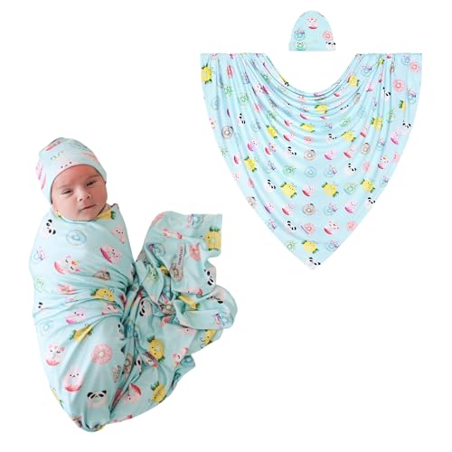 Posh Peanut Swaddle and Headwrap Set
