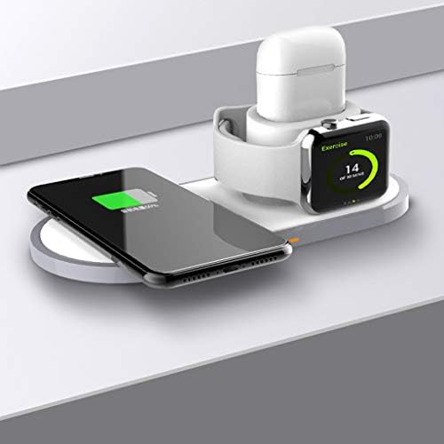 Fcostume Fairy 3 in 1 Wireless Charger auto per e Charging Station 10 w For IPhone for Apple Watch for Apple AirPods 2 headset