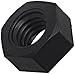 Nylon 6/6 Hex Nut, Black, M3-0.5 Thread Size, 5.5 mm Width Across Flats, 2.4 mm Thick (Pack of 100)