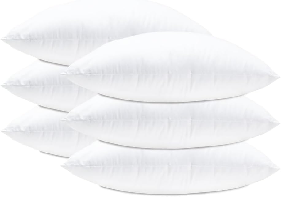 Craft Native Zippered Pillow Protectors 100% Cotton - Breathable Pillow Cases - UK Standard ( 48 X 74 Cm ) Anti Allergy Dust Mite Premium Pillow Covers (6)