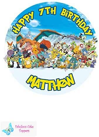 Dessus De Gateau En Papier De Sucre Glace Avec Motif De Pikachu Dans Pokemon Image 11 19 Cm Personnalisable Amazon Fr Cuisine Maison
