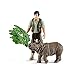 Schleich Ranger and Indian Rhinoceros Figurine Toy Play Set, Multicolor