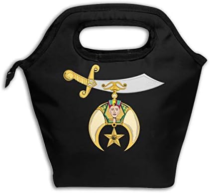 LUNCHGOGO Shriner Lunch Box Bag, Cool Insulated Cooler Ice Lunchbox Tote Bag Handbag for Men Women Adult Kids