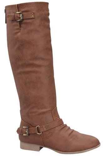 Top Moda Women's COCO 1 Knee High Riding Boot,8 B(M) US,Premium Tan