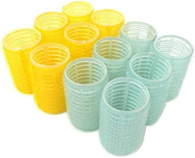12pc x 40mm (1-1/2”) Self Grip Hair Rollers Pro Salon Hairdressing Curlers Large Blue Or Assorted Color