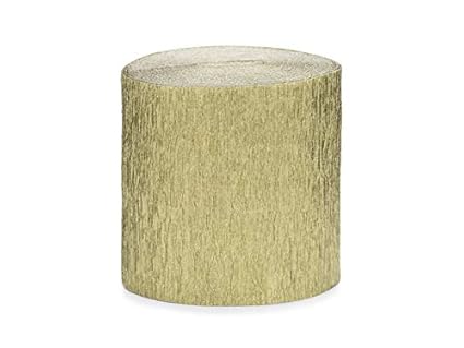 partydeco.pl Krepp-Band 4er Pack 5cm breit / 10m lang (Gold)