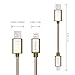 Lumsing Nylon Braided Lightning to USB Cable 3.3 feet/1M Apple MFI Certified Sync data Charging Cable for iphone 5/5s/6/6s/6Plus/6s Plus/Pro/Ipad (Gold)