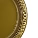 JAM PAPER Round Plastic Party Plates - Small - 7 inch - Gold - 20/Pack