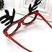 6 Pcs Christmas Party Glasses Frame Merry Christmas Tree Reindeer Antlers Deer Horns Eyeglasses Glitter Unisex Funny Eyewear Cosplay Costume Xmas Holiday Party Supplies Decorations Ornaments Gift