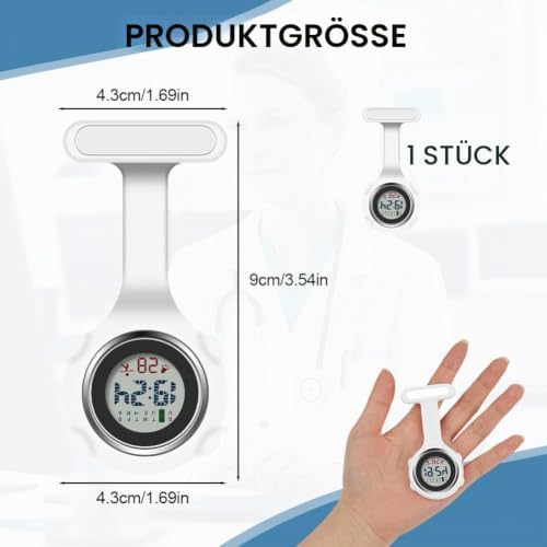 Krankenschwester Uhren, Taschenuhr Digitaler mit Stecknadel