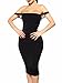 BEAGIMEG Women's Sexy Lace Up Backless Bodycon Midi Party Club Dress, Black, Medium