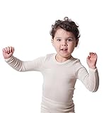 Big Girls Organic Wool-Silk Long-Sleeve Underwear Shirt