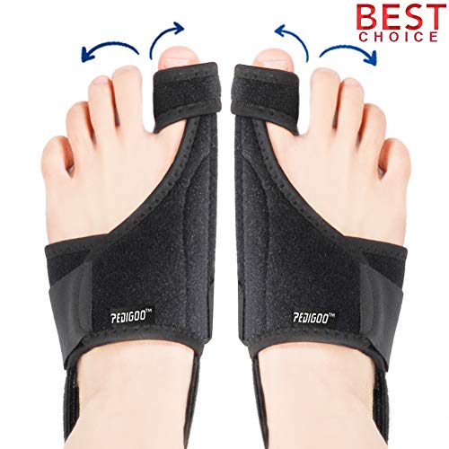 2 in 1 Bunion Corrector | Orthopedic Big Toe Straightener | Bunion Relief | 100% Adjustable Bunion Splint | Strong and Gentle Correction | Original Design (1 Pair Splints)