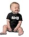 Ann Arbor T-shirt Co. Unisex Baby AB/CD Funny Infant Rock and Roll One Piece-Newborn Black