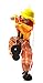 meiminginc Children's Wooden Marionette Toys Colorful Clown Doll Parent-Child Interactive Toys-Yellow