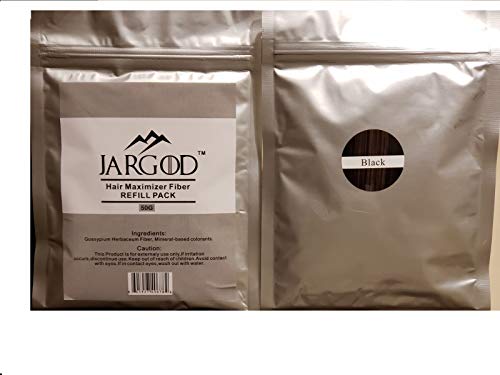 JARGOD Hair Building Fibers - Black 50 Gram Refill fiber pack- Refill Your Existing Fiber Bottle - Hair Filler Fibers - Hair Loss Concealer For Thinning Hair - Thumbnail 2