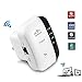WiFi Range Extender 300Mbps Wireless Repeater Internet Signal Booster 2.4GHz Amplifier for High Speed Long Range Easily Set Up Supports Repeater/Access Point Mode, Extends WiFi to Home & Alexa Devices