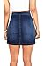 Wax Women's Juniors A-Line Button Down Denim Skirt