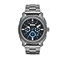 Fossil Men's 45mm Machine Chronograph Watch In Smoke With Blue Accents