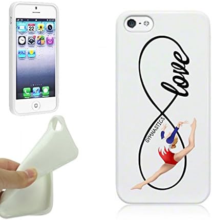 Gymnastics iPhone 5S Case By NickyPrints(TM) - Gymnast Love Infinity Gymnastics Quote Girls Teens UNIQUE Designer Gloss Candy TPU Flexible Slim Case for iPhone 5 5S