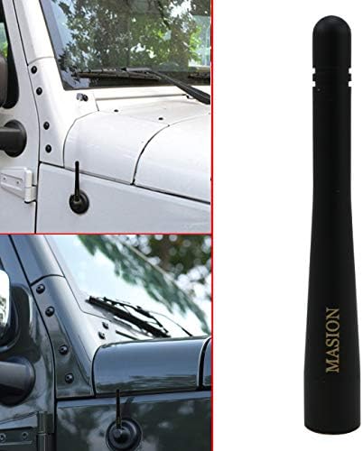 3.2" Car Copper Aerial Antenna Mast Black Replacement AM FM Radio Signal Reception For 2007-2017 Wrangler JK