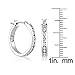 Silver Cubic Zirconia Comfort Fit Hoop Earring-giftboxed
