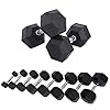 Gietijzeren Hex Dumbbells 1 PC – 2,5 kg tot 15 kg Rubber Halter Gewichten Home Gym Fitness Oefening Workout Training…