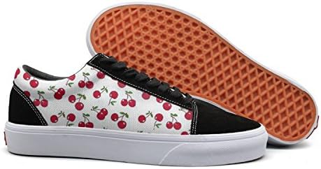 Fashio Canvas Shoes For Women Love Cherries Red Sweet Fruit Low Top
