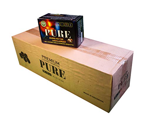 Pure Premium Choice 100% Coconut Shell Charcoal Briquettes for Hookah| Eco-Friendly Chemical Free Charcoal | 1 KG Box Contains 72 Cube Shaped Briquettes | Clean Burning & Long Lasting with Minimal Ash - Thumbnail 4