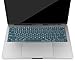 MOSISO Silicone Keyboard Cover Protective Skin Compatible with MacBook Pro 13 inch 2017 2016 Release A1708 Without Touch Bar & Compatible with MacBook 12 inch A1534, Deep Teal