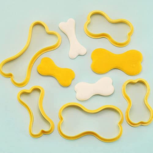 Set of 5 Dog Bone Cookie Cutter Set Dog Paw Print Cookie Mold for Homemade Pup Puppy Treats