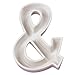 Ivy Lane Design Ceramic Love Letter Dish, Ampersand, White 6-Inch