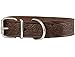 Genuine Tooled Leather Dog Collar Hunting Pattern Brown 3 Sizes (Neck Circumf: 13