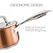 MICHELANGELO 1.5 Quart Saucepan with Lid Rose Gold, Stainless Steel Sauce Pan, Small Saucepan, 1.5 Quart Sauce Pot, Induction Compatible