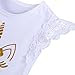 OBEEII Baby Girl First Birthday Romper Tutu Dress Unicorn Bodysuit One Piece Clothes Lace Sleeve Unicorn White 12-18M