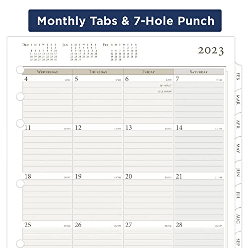 ATAGLANCE 2023 Daily Planner Refill, Hourly, 94800 DayTimer, 81/2