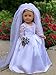 DreamWorld Collections Princess Kate - 4 Piece 18 inch Doll Outfit - Royal Wedding Dress with White Shoes and Tulle Veil - (Doll Not Included)