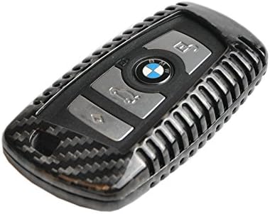 Luxury Pure Carbon Fiber Key Keyless Remote Key Protective Hard Case Cover for BMW (Glossy)