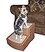 Pet Gear Easy Step II Pet Stairs, 2 Step for Cats/Dogs up to 75-pounds, Portable, Removable Washable Carpet Tread, Pecan