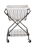 Artesa Verona Collapsible Metal Laundry Cart with